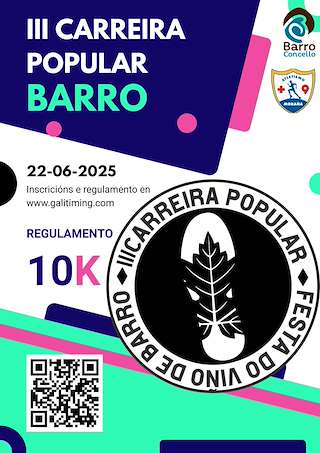 Fechas, información, programa, cartel, imágenes, mapa y ubicación de III Carreira Popular da Festa do Viño  en  Barro