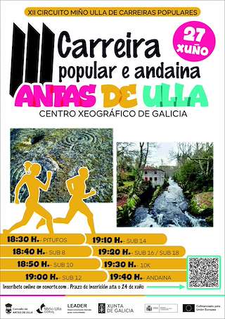Fechas, información, programa, cartel, imágenes, mapa y ubicación de III Carreira Popular e Andaina - Centro Xeográfico de Galicia (2026) en Antas de Ulla