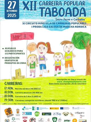 Fechas, información, programa, cartel, imágenes, mapa y ubicación de XII Carreira Popular "Entre Pazos e Carballos"  en  Taboada