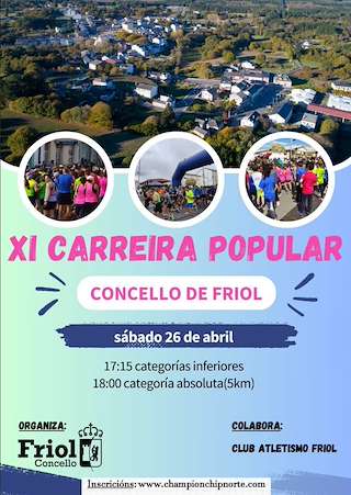 Fechas, información, programa, cartel, imágenes, mapa y ubicación de XI Carreira Popular  en  Friol