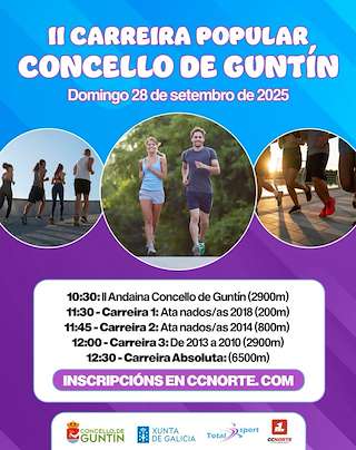 Fechas, información, programa, cartel, imágenes, mapa y ubicación de II Carreira Popular  en  Guntín