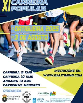 Fechas, información, programa, cartel, imágenes, mapa y ubicación de XI Carreira Popular  en  Ortigueira