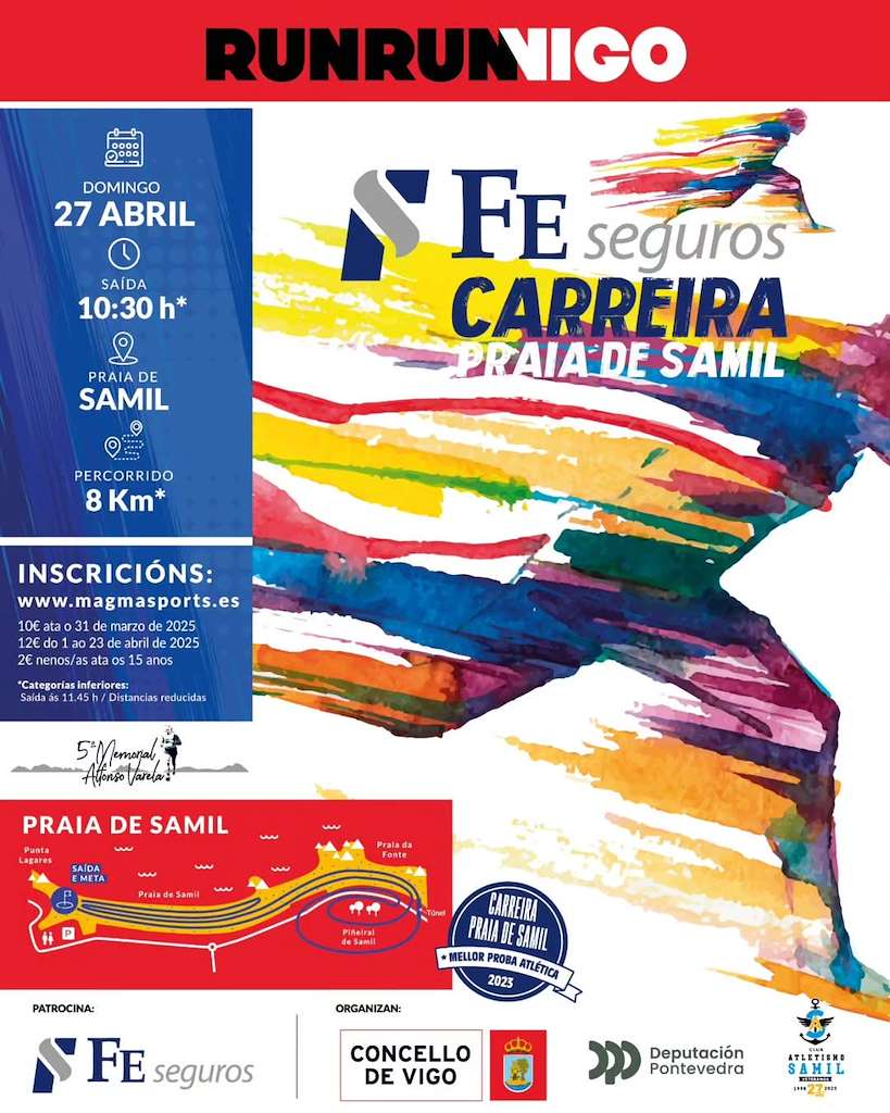 Carreira Popular Praia de Samil - V Memorial Alfonso Varela (2025) en Vigo