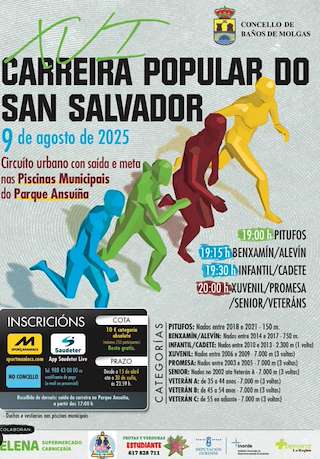 Fechas, información, programa, cartel, imágenes, mapa y ubicación de XVI Carreira Popular San Salvador  en  Baños de Molgas