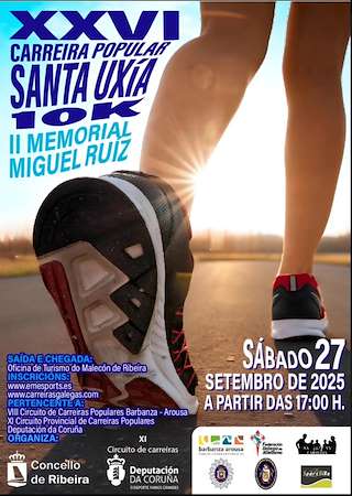 Fechas, información, programa, cartel, imágenes, mapa y ubicación de XXVI Carreira Popular Santa Uxía  en  Ribeira
