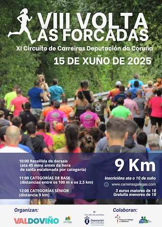 Fechas, información, programa, cartel, imágenes, mapa y ubicación de VIII Carreira Popular Volta ás Forcadas  en  Valdoviño