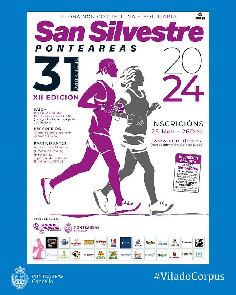 XII Carreira San Silvestre Solidaria (2025) en Ponteareas