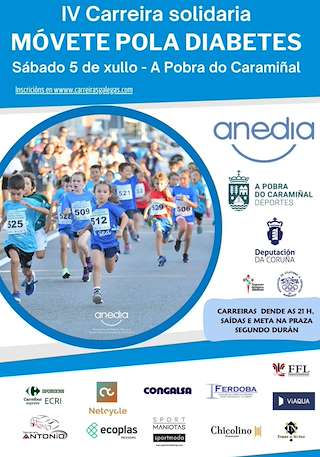 Fechas, información, programa, cartel, imágenes, mapa y ubicación de IV Carreira Solidaria Móvete Pola Diabetes  en  A Pobra do Caramiñal