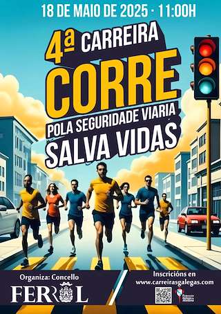 Fechas, información, programa, cartel, imágenes, mapa y ubicación de IV Carreira Solidaria Pola Seguridade Viaria  en  Ferrol