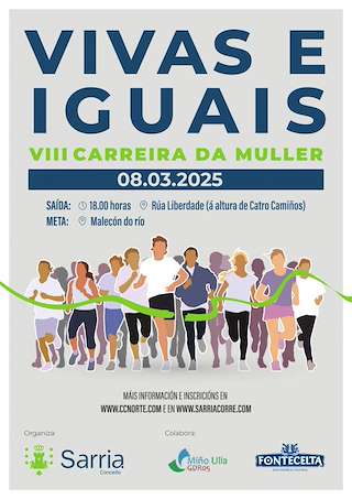 Fechas, información, programa, cartel, imágenes, mapa y ubicación de VIII Carreira Vivas e Iguais 5K  en  Sarria