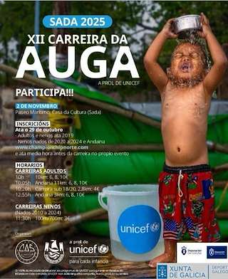 Fechas, información, programa, cartel, imágenes, mapa y ubicación de XII Carrera del Agua UNICEF  (2025)  en  Sada
