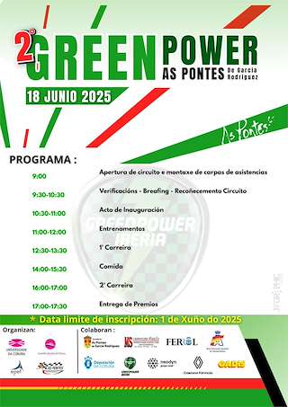 Fechas, información, programa, cartel, imágenes, mapa y ubicación de II Carrera Green Power   en  As Pontes de García Rodríguez