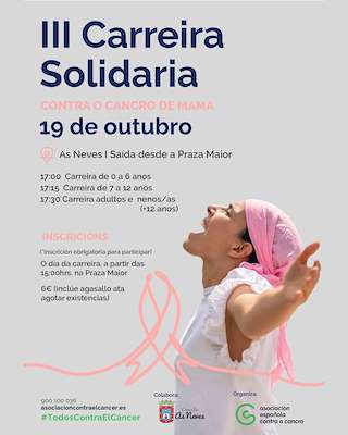 Fechas, información, programa, cartel, imágenes, mapa y ubicación de III Carrera Solidaria Contra el Cáncer de Mama  en  As Neves