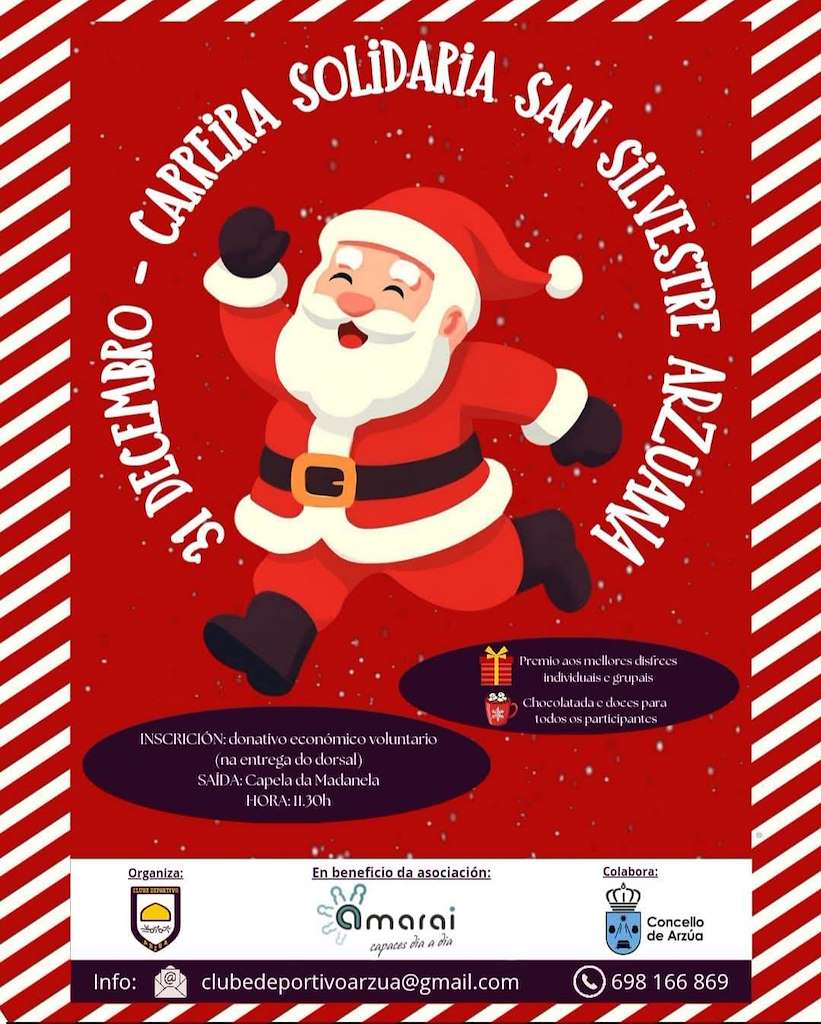 Carrera Solidaria San Silvestre (2025) en Arzúa