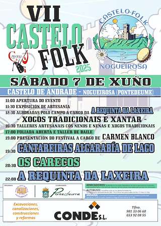 Fechas, información, programa, cartel, imágenes, mapa y ubicación de VII Castelo Folk de Nogueirosa  en  Pontedeume