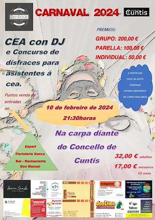 Cena Baile de Carnaval en Cuntis
