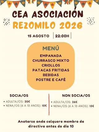 Fechas, información, programa, cartel, imágenes, mapa y ubicación de Cea Asociación Rezomilo (2026) en Esgos