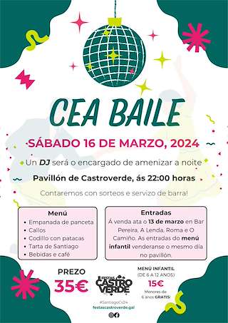Fechas, información, programa, cartel, imágenes, mapa y ubicación de Cea - Baile   en  Castroverde