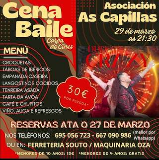 Fechas, información, programa, cartel, imágenes, mapa y ubicación de Cea - Baile da Asociación A Capillas  en  Oza Cesuras