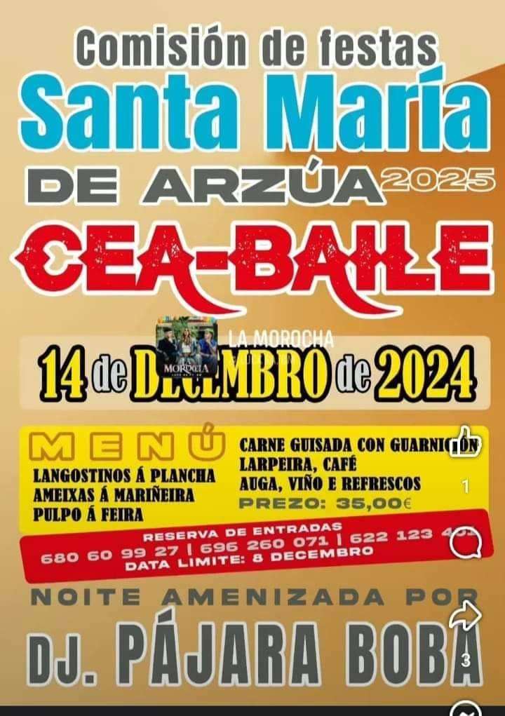 Cea - Baile da Comisión de Festas de Santa María en Arzúa
