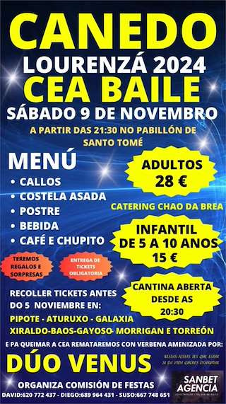 Fechas, información, programa, cartel, imágenes, mapa y ubicación de Cea Baile de Canedo  (2025)  en  Lourenzá
