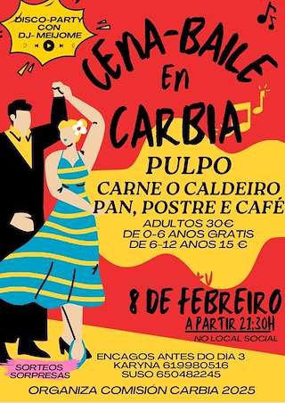 Fechas, información, programa, cartel, imágenes, mapa y ubicación de Cea - Baile de Carbia  en  Vila de Cruces