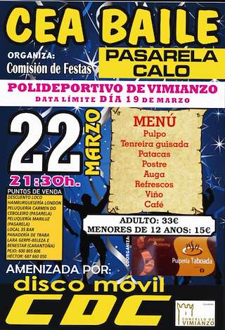 Fechas, información, programa, cartel, imágenes, mapa y ubicación de Cea - Baile de Pasarela - Calo  en  Vimianzo