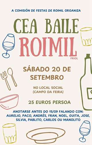 Fechas, información, programa, cartel, imágenes, mapa y ubicación de Cea Baile de Roimil   en  Friol