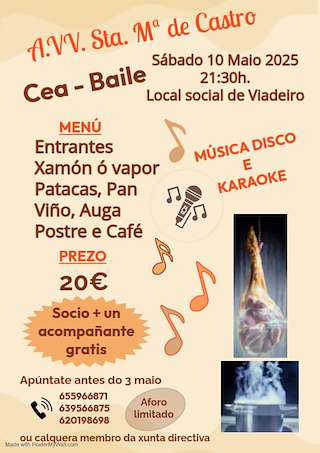 Fechas, información, programa, cartel, imágenes, mapa y ubicación de Cea - Baile de Viadeiro   en  Miño