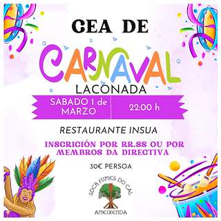 Fechas, información, programa, cartel, imágenes, mapa y ubicación de Cea de Carnaval - Laconada de Ameixenda  en  Cee