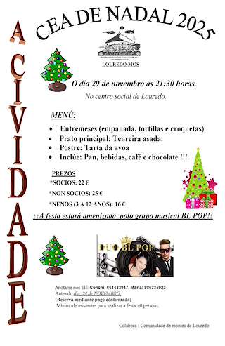 Fechas, información, programa, cartel, imágenes, mapa y ubicación de Cea de Nadal de Louredo (2025)  en  Mos