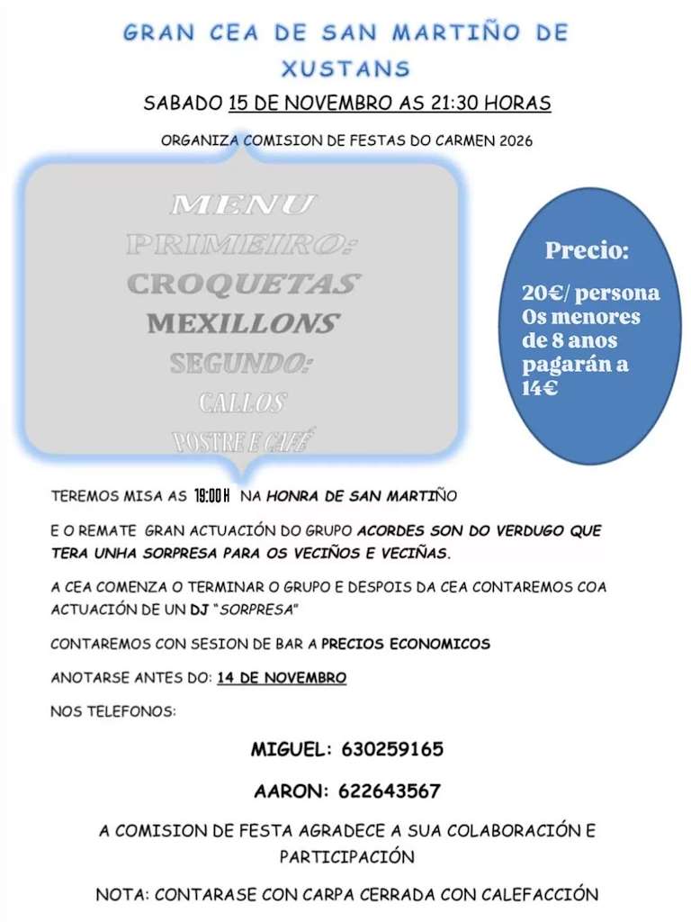 Cea de San Martiño de Xustáns en Ponte Caldelas