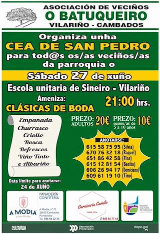 Fechas, información, programa, cartel, imágenes, mapa y ubicación de III Cea de San Pedro de Vilariño (2026)  en  Cambados