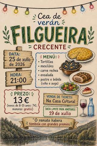 Fechas, información, programa, cartel, imágenes, mapa y ubicación de Cea de Verán de Filgueira (2026)  en  Crecente