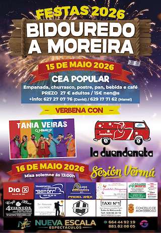 Fechas, información, programa, cartel, imágenes, mapa y ubicación de Cea Popular de Bidouredo - A Moreira  (2026)  en  Monterroso