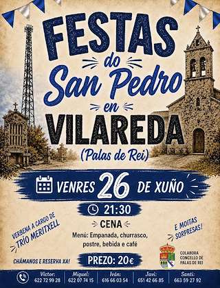Fechas, información, programa, cartel, imágenes, mapa y ubicación de Cea Popular de San Pedro de Vilareda (2026) en Palas de Rei