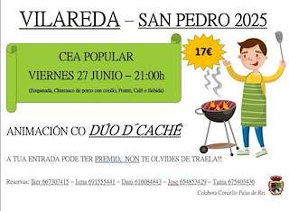 Fechas, información, programa, cartel, imágenes, mapa y ubicación de Cea Popular de San Pedro de Vilareda  en  Palas de Rei