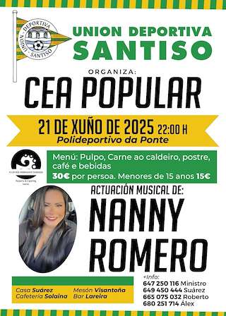 Fechas, información, programa, cartel, imágenes, mapa y ubicación de Cea Popular de U.D. Santiso