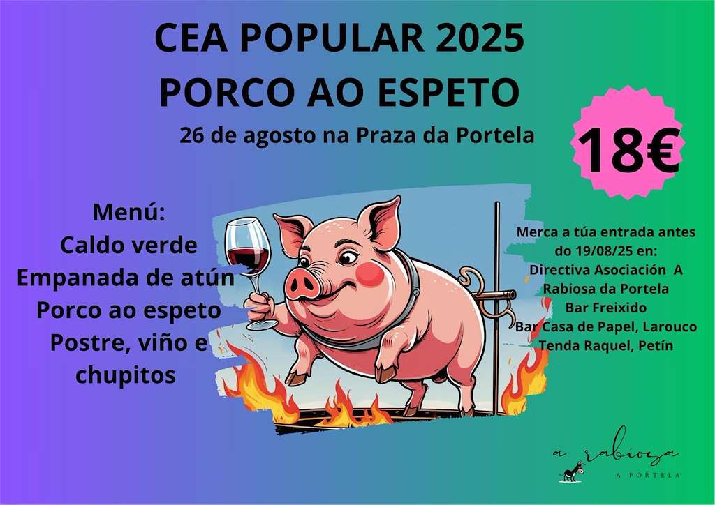Cea Popular do Porco ao Espeto de A Portela (2026) en Petín