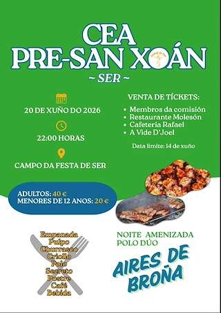 Fechas, información, programa, cartel, imágenes, mapa y ubicación de Cea Pre-San Xoán de Ser (2026)  en  Santa Comba