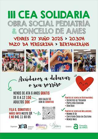 Fechas, información, programa, cartel, imágenes, mapa y ubicación de III Cea Solidaria Obra Social Pediatría  en  Ames