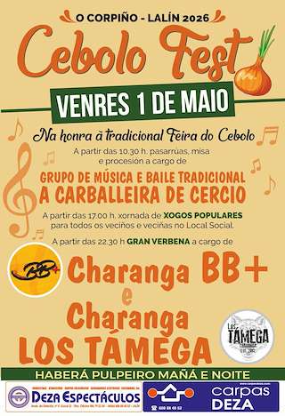 Fechas, información, programa, cartel, imágenes, mapa y ubicación de Cebolo Fest de O Corpiño (2026)  en  Lalín