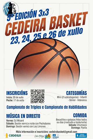 Fechas, información, programa, cartel, imágenes, mapa y ubicación de V Cedeira Basket (2026)