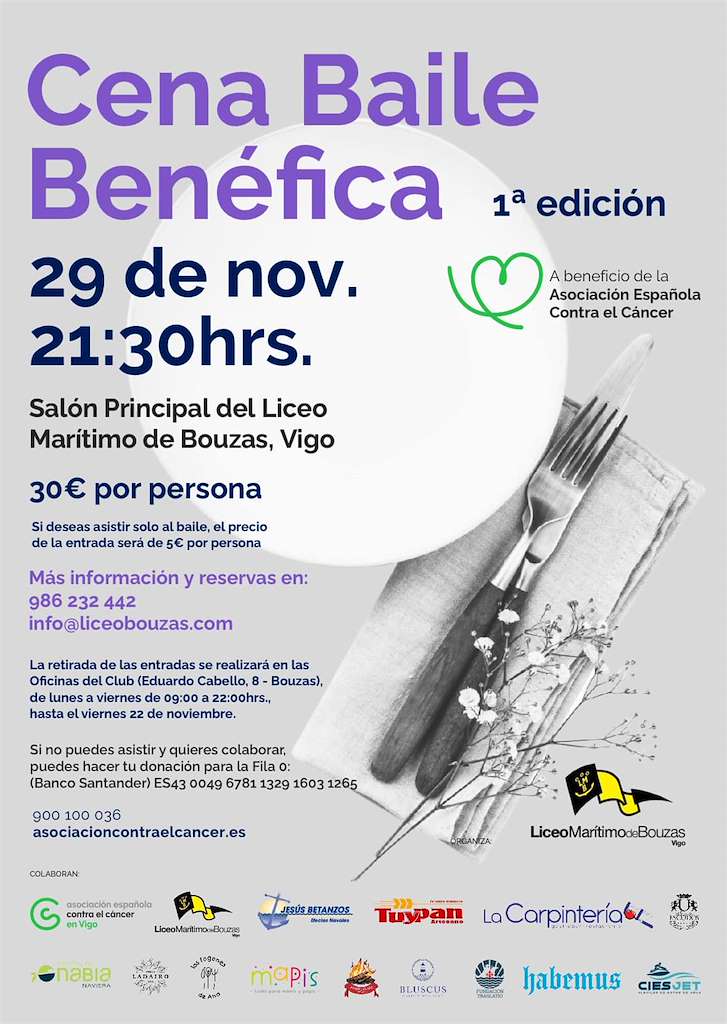 Cena Baile Benéfica de Bouzas en Vigo