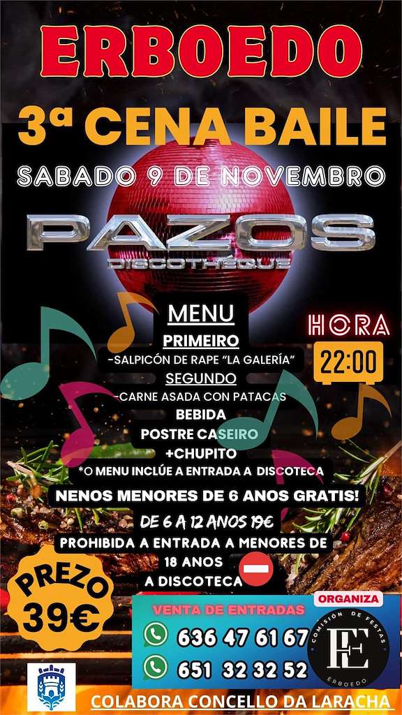 III Cena-Baile de Erboedo en A Laracha