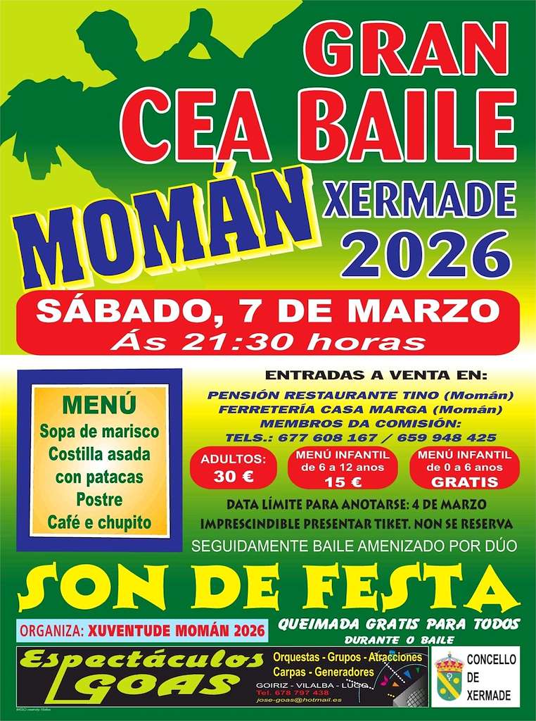 Cena Baile de Momán en Xermade