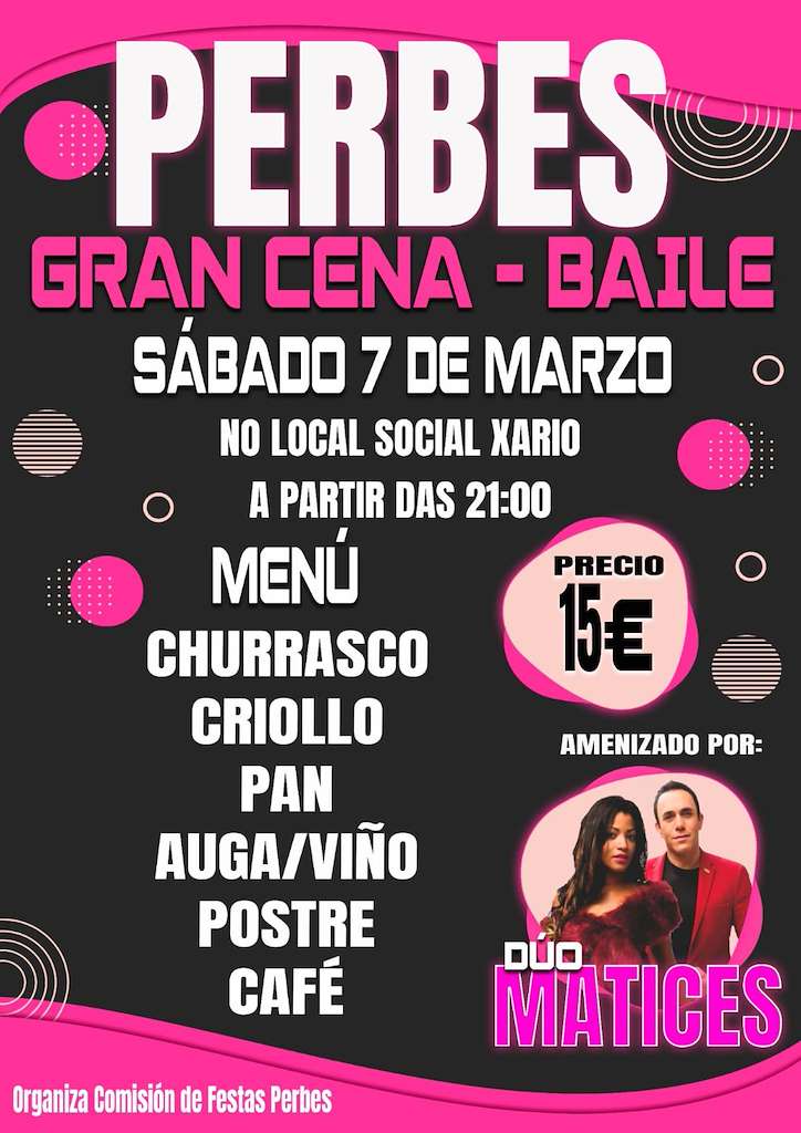 Cena-Baile de Perbes en Miño