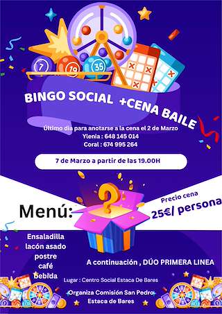 Fechas, información, programa, cartel, imágenes, mapa y ubicación de Cena Baile en Estaca de Bares (2026)  en  Mañón