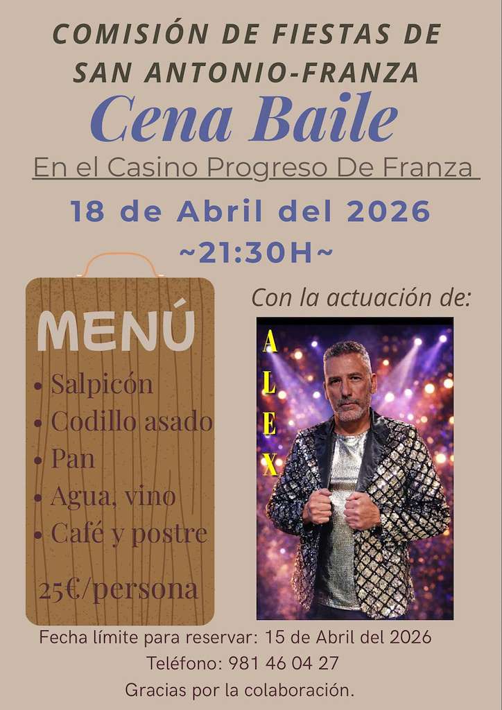 Cena Baile en Franza (2026) en Mugardos