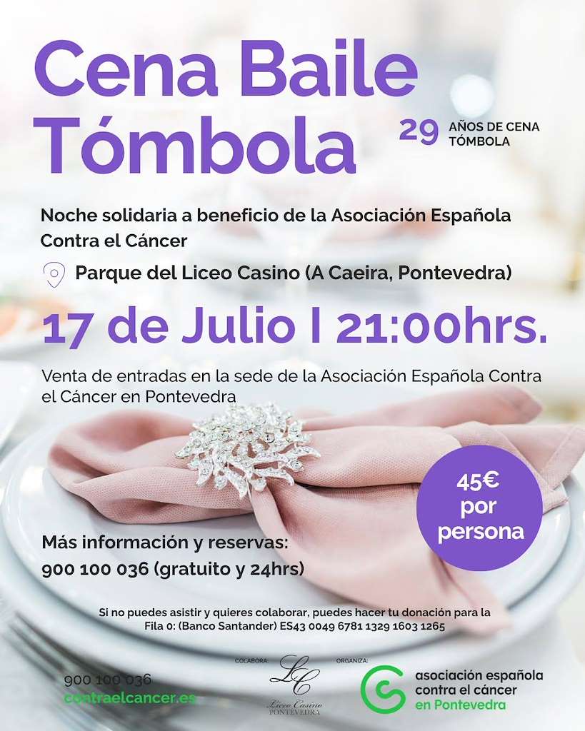 Cena Baile Tómbola  (2026) en Pontevedra